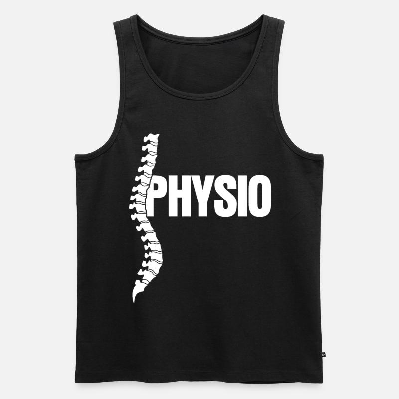 Physio & Physiotherapeut - Wirbelsäule - Männer Premium Bio Tank Top - Schwarz