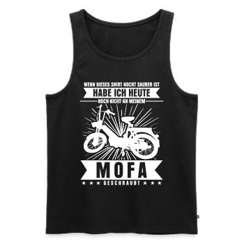 Mofa Schrauber Spruch Lustig - Männer Premium Bio Tank Top - Schwarz - Vorne - AI Model Male 178 light (178cm)