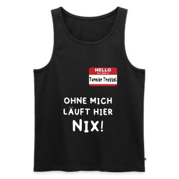 Turnier Trottel Reiten Pferd Pferde Geschenk - Männer Premium Bio Tank Top - Schwarz - Vorne - AI Model Male 178 light (178cm)