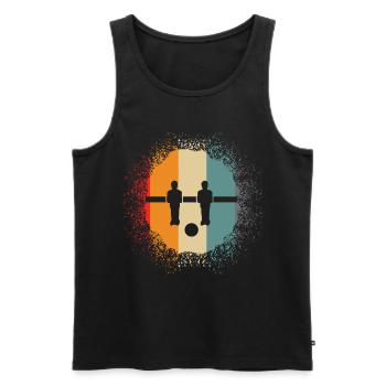 Tischkicker - Retro Table Soccer - Männer Premium Bio Tank Top - Schwarz - Vorne - Michal (187cm)
