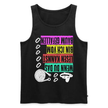 Baumpfleger - Vom Baum gefallen lustig - Männer Premium Bio Tank Top - Schwarz - Vorne - AI Model Male 178 light (178cm)