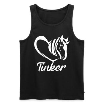 Irish tinker riding funny saying - Men's Premium Organic Tank Top - black - Front - AI Model Male 178 light (178cm)