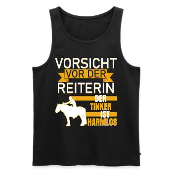 Irish Tinker lustig Pferde Spruch - Männer Premium Bio Tank Top - Schwarz - Vorne - Michal (187cm)