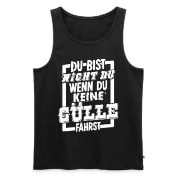 Gülle - lustiger Landwirt Spruch - Männer Premium Bio Tank Top - Schwarz - Vorne - Michal (187cm)
