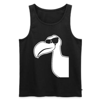 Dodos - Dodo with sunglasses - Men's Premium Organic Tank Top - black - Front - Michal (187cm)