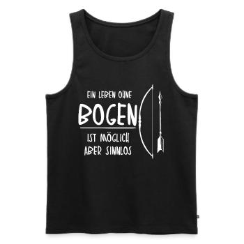 Bogensport und Bogenschießen Spruch - Männer Premium Bio Tank Top - Schwarz - Vorne - Michal (187cm)
