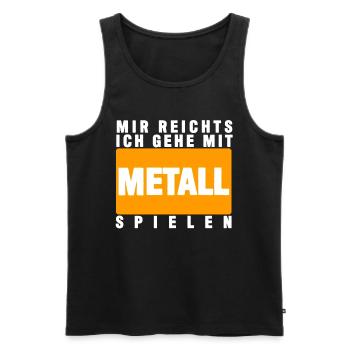 Metallbauer - lustiger Metall Spruch - Männer Premium Bio Tank Top - Schwarz - Vorne - AI Model Male 178 light (178cm)
