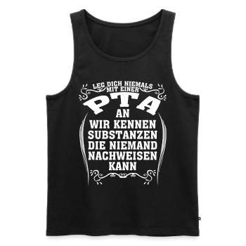 PTA Spruch Apotheke Witz lustig - Männer Premium Bio Tank Top - Schwarz - Vorne - Michal (187cm)
