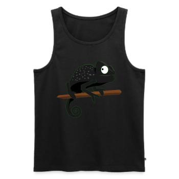 Chameleon gertarnt lustige Chameleons - Männer Premium Bio Tank Top - Schwarz - Vorne - AI Model Male 178 light (178cm)