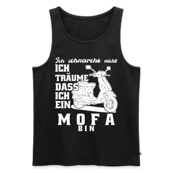 Mofa Spruch Moped Mitz Mofafahrer - Männer Premium Bio Tank Top - Schwarz - Vorne - Michal (187cm)