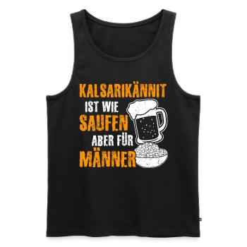 Kalsarikännit Bier saufen für Männer - Männer Premium Bio Tank Top - Schwarz - Vorne - AI Model Male 178 light (178cm)