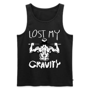 Calisthenics Workout Fitness chin-ups - Men's Premium Organic Tank Top - black - Front - AI Model Male 178 light (178cm)