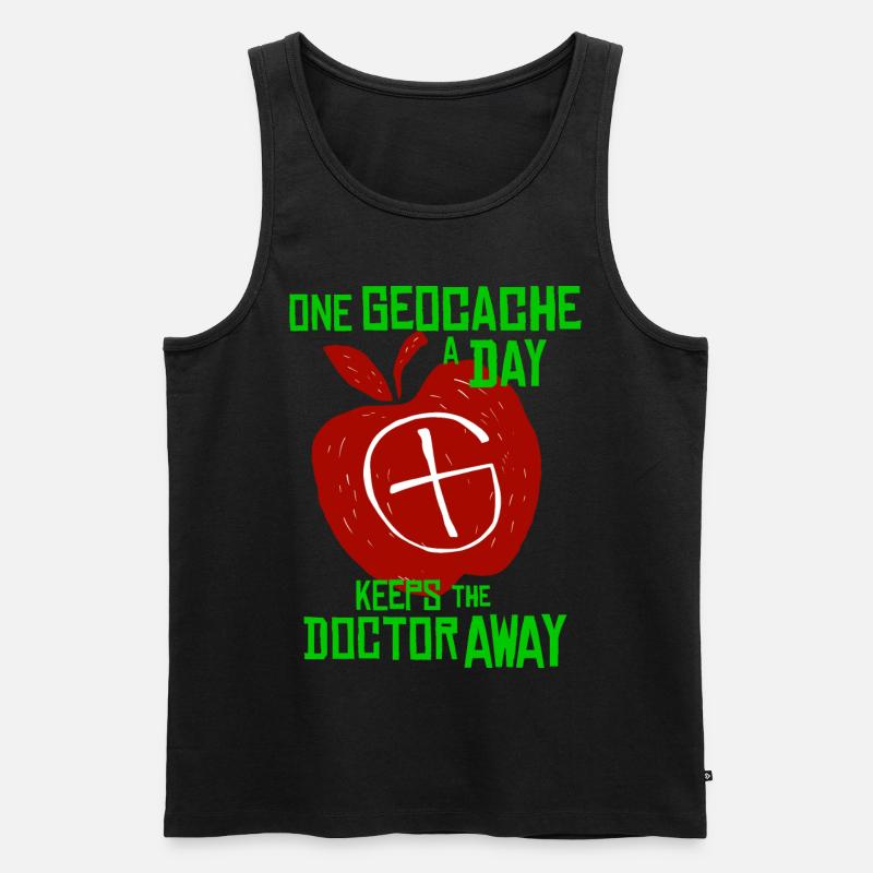 Geocaching Geschenke Caches Geocacher - Männer Premium Bio Tank Top - Schwarz