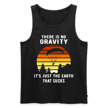 Paragliding Funny Paragliding Gift - Men's Premium Organic Tank Top - black - Front - AI Model Male 178 light (178cm)
