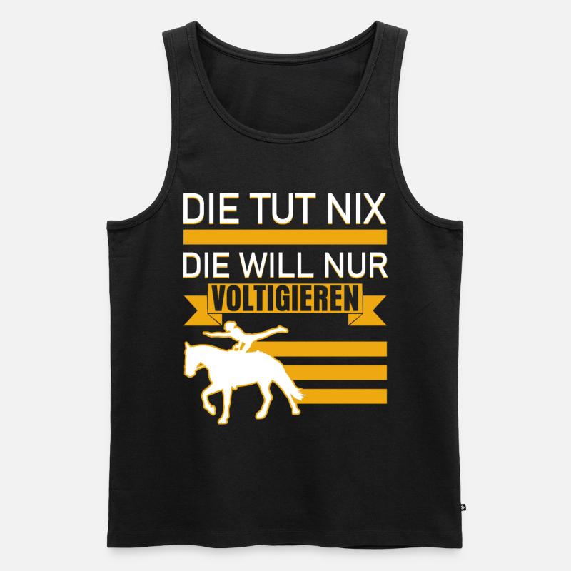 Voltigieren Voltigierer Spruch - Männer Premium Bio Tank Top - Schwarz