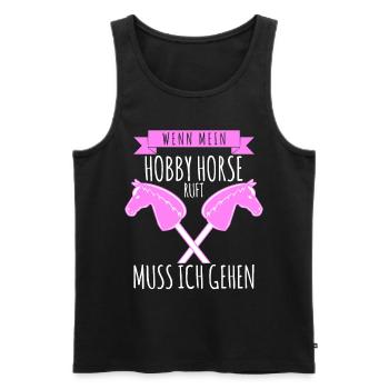 Hobby Horse Steckenpferd Hobbyhorse - Männer Premium Bio Tank Top - Schwarz - Vorne - Michal (187cm)