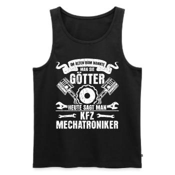 KFZ-Mechatroniker Gott - Männer Premium Bio Tank Top - Schwarz - Vorne - Michal (187cm)