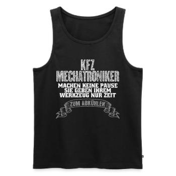 KFZ-Mechatroniker und KFZ Mechaniker - Männer Premium Bio Tank Top - Schwarz - Vorne - Michal (187cm)