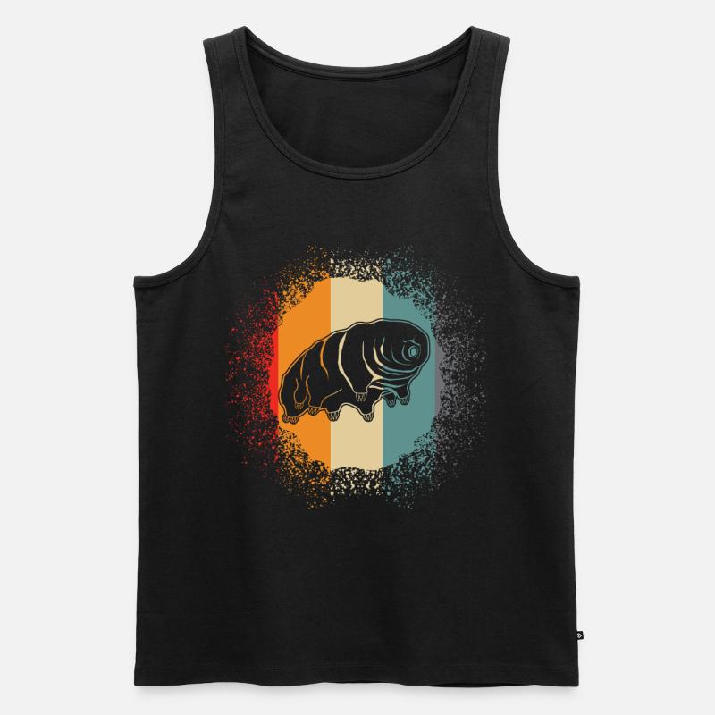 Tardigrade Retro - Männer Premium Bio Tank Top - Schwarz