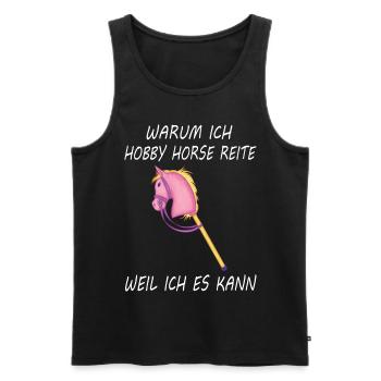 Hobby horsing reiten Hobby horse Steckenpferd - Männer Premium Bio Tank Top - Schwarz - Vorne - Michal (187cm)