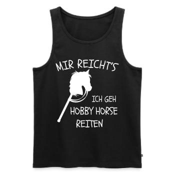 Mir reichts ich geh Hobby horse reiten - Männer Premium Bio Tank Top - Schwarz - Vorne - Michal (187cm)