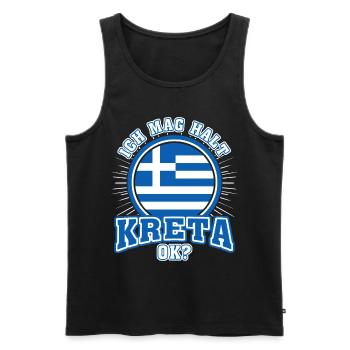 Kreta Urlaub Griechenland - Männer Premium Bio Tank Top - Schwarz - Vorne - Michal (187cm)
