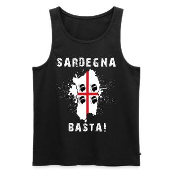 Sardinien Sardegna Urlaub Spruch - Männer Premium Bio Tank Top - Schwarz - Vorne - Michal (187cm)