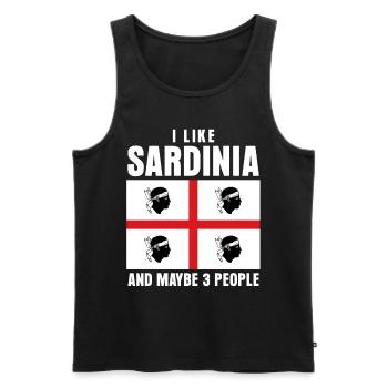 Sardinia Holidays Sardinia - Men's Premium Organic Tank Top - black - Front - AI Model Male 178 light (178cm)
