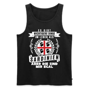 Sardinien Italien Urlaub Sardegna - Männer Premium Bio Tank Top - Schwarz - Vorne - Michal (187cm)