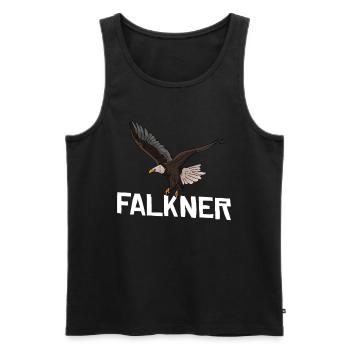 Falkner Pickling Gift Falconry - Men's Premium Organic Tank Top - black - Front - AI Model Male 178 light (178cm)