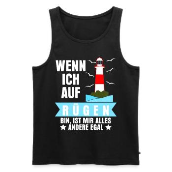 Rügen Spruch Insel Ostsee - Männer Premium Bio Tank Top - Schwarz - Vorne - Michal (187cm)