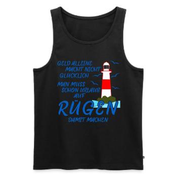 Rügen Spruch Insel Witz - Männer Premium Bio Tank Top - Schwarz - Vorne - Michal (187cm)