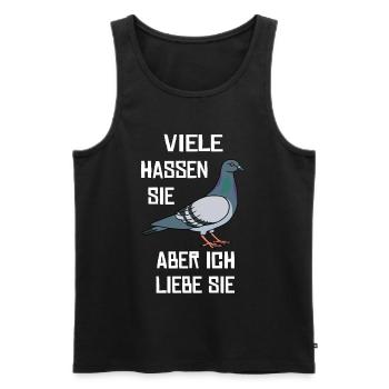 Geschenk Taubenzüchter Tauben Brieftauben - Männer Premium Bio Tank Top - Schwarz - Vorne - Michal (187cm)