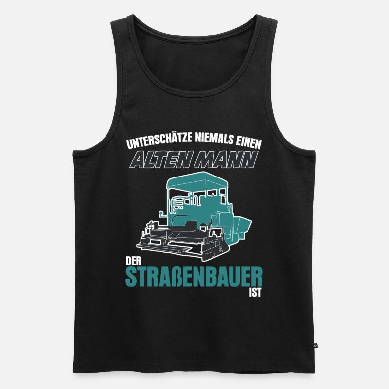 Straßenbauer Spruch - Männer Premium Bio Tank Top - Schwarz