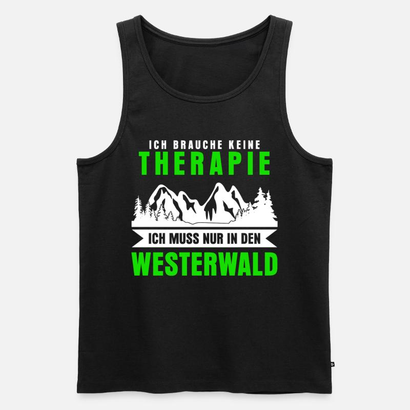 Westerwald Westerwälder Spruch lustig - Männer Premium Bio Tank Top - Schwarz