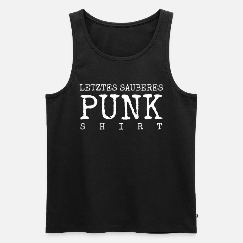 Punker Punk Witz - Männer Premium Bio Tank Top - Schwarz