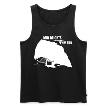 Fehmarn Spruch - Mir reichts - Männer Premium Bio Tank Top - Schwarz - Vorne - AI Model Male 178 light (178cm)