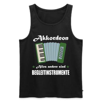 Akkordeon Geschenk Steirische Ziehharmonika - Männer Premium Bio Tank Top - Schwarz - Vorne - AI Model Male 178 light (178cm)