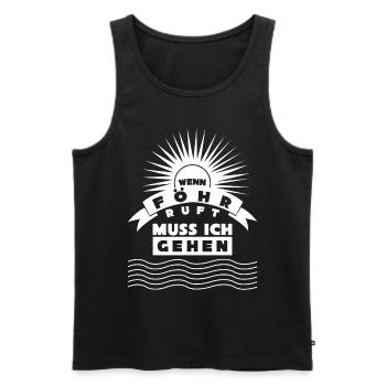 Föhr ruft - Männer Premium Bio Tank Top - Schwarz - Vorne - Michal (187cm)