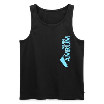 Amrum Moin Spruch - Männer Premium Bio Tank Top - Schwarz - Vorne - Michal (187cm)