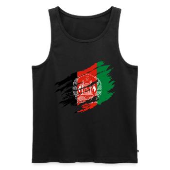 Afghanistan Flag Afghan - Men's Premium Organic Tank Top - black - Front - Michal (187cm)