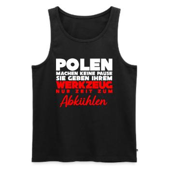 Polnisch Polska Polen Pole Arbeit - Männer Premium Bio Tank Top - Schwarz - Vorne - Michal (187cm)