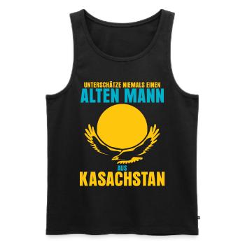 Kasachstan - Männer Premium Bio Tank Top - Schwarz - Vorne - Michal (187cm)