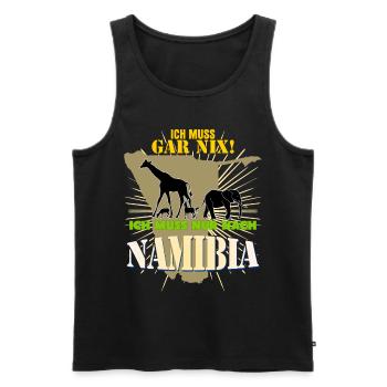 Urlaub Afrika Namibia - Männer Premium Bio Tank Top - Schwarz - Vorne - Michal (187cm)