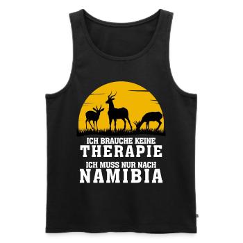Namibia Therapie Urlaub Afrika - Männer Premium Bio Tank Top - Schwarz - Vorne - Michal (187cm)