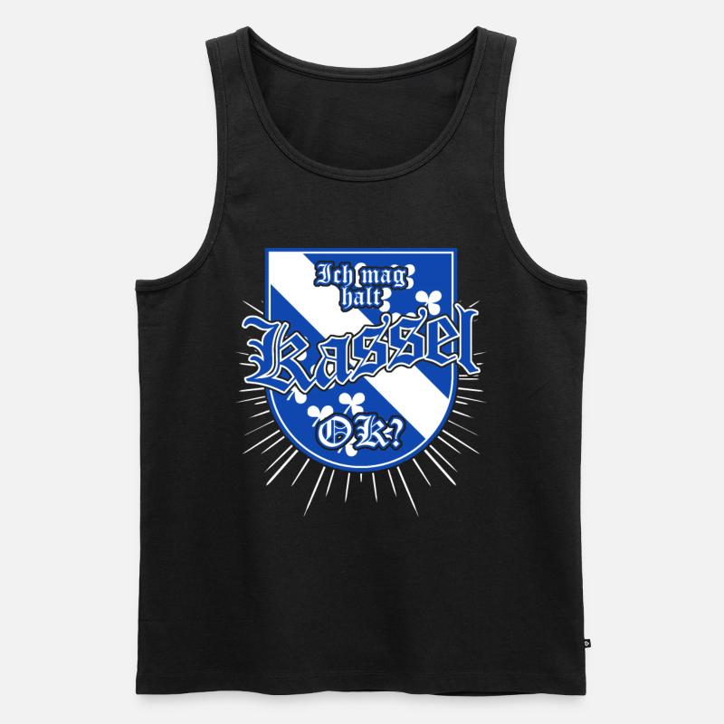 Ich mag Kassel - Männer Premium Bio Tank Top - Schwarz