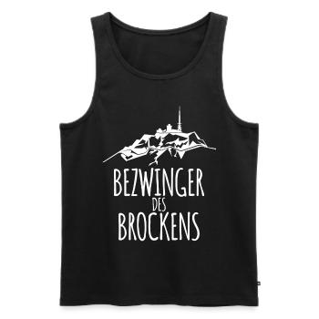 Harz - Bezwinger des Brockens - Brocken - Männer Premium Bio Tank Top - Schwarz - Vorne - AI Model Male 178 light (178cm)