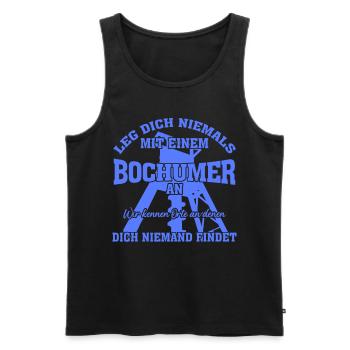 Bochum - Männer Premium Bio Tank Top - Schwarz - Vorne - Michal (187cm)