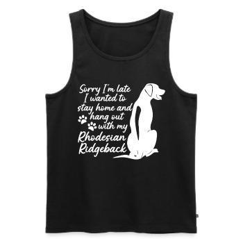 Rhodesian Ridgeback Dog - Männer Premium Bio Tank Top - Schwarz - Vorne - Michal (187cm)