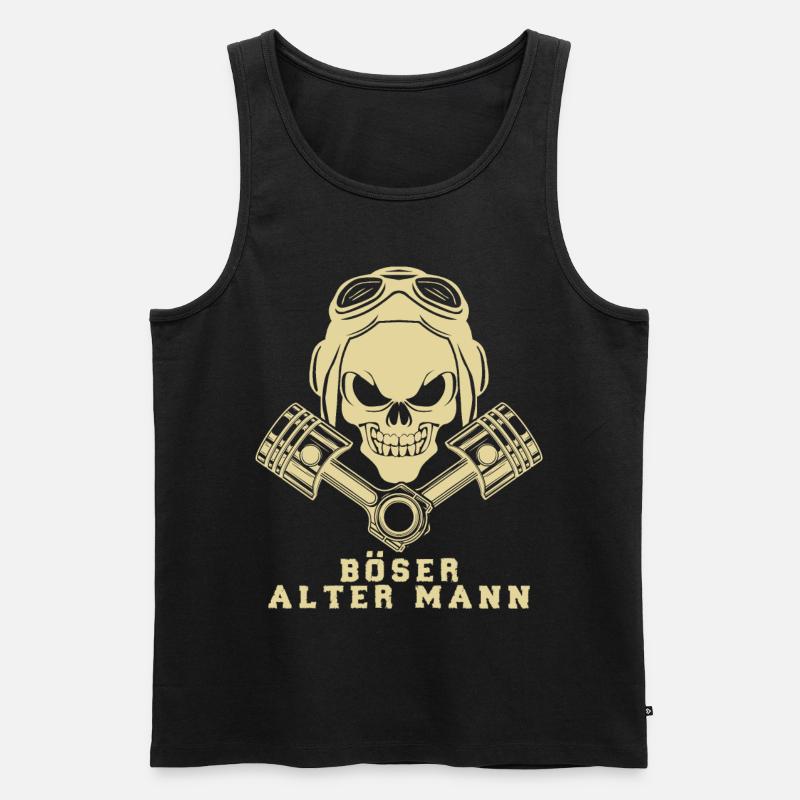 Böser alter Mann - Männer Premium Bio Tank Top - Schwarz
